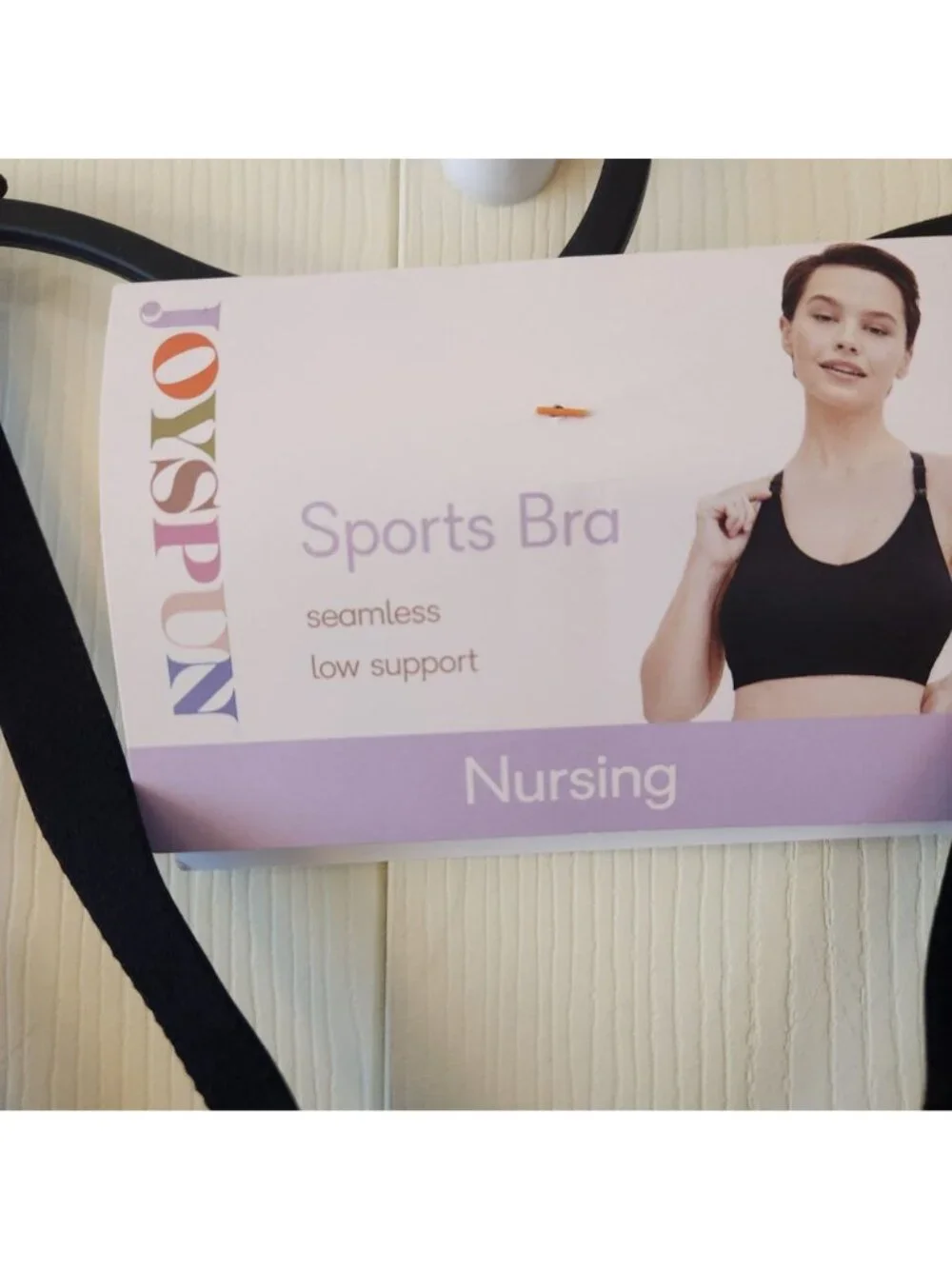 Joyspun Nursing Sports Bra Seamless Low Support Black Size L